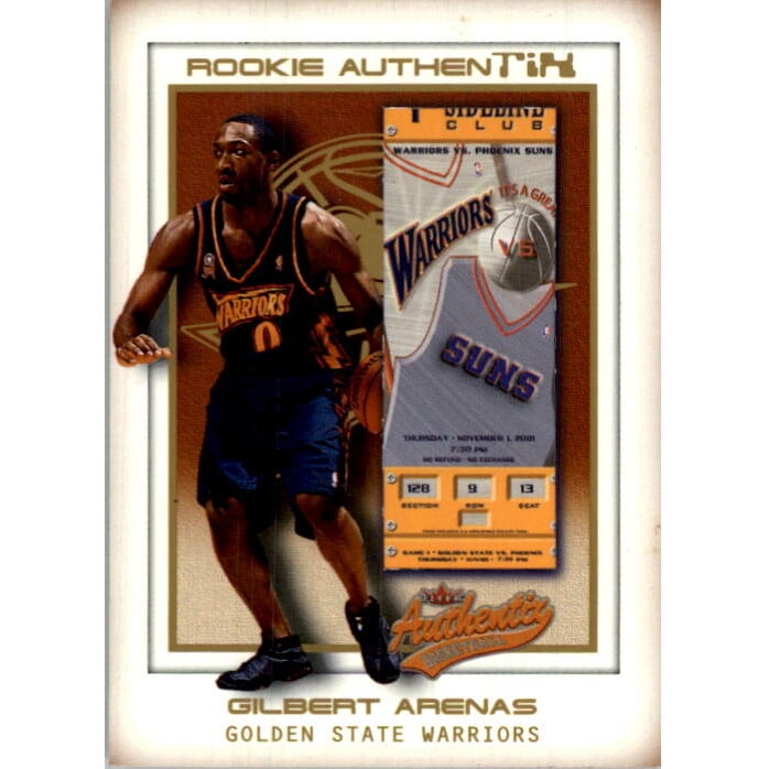 2001-02 Fleer Authentix Second Row Parallel #131 Gilbert Arenas. rookie card picture