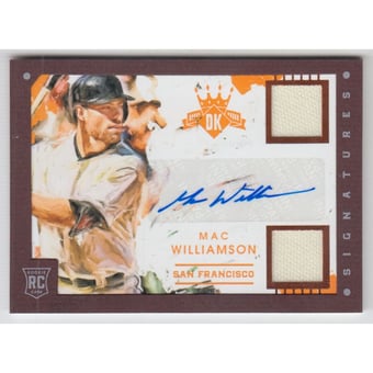 2016 Diamond Kings Rookie Material Signatures Framed #RSMW Mac Williamson