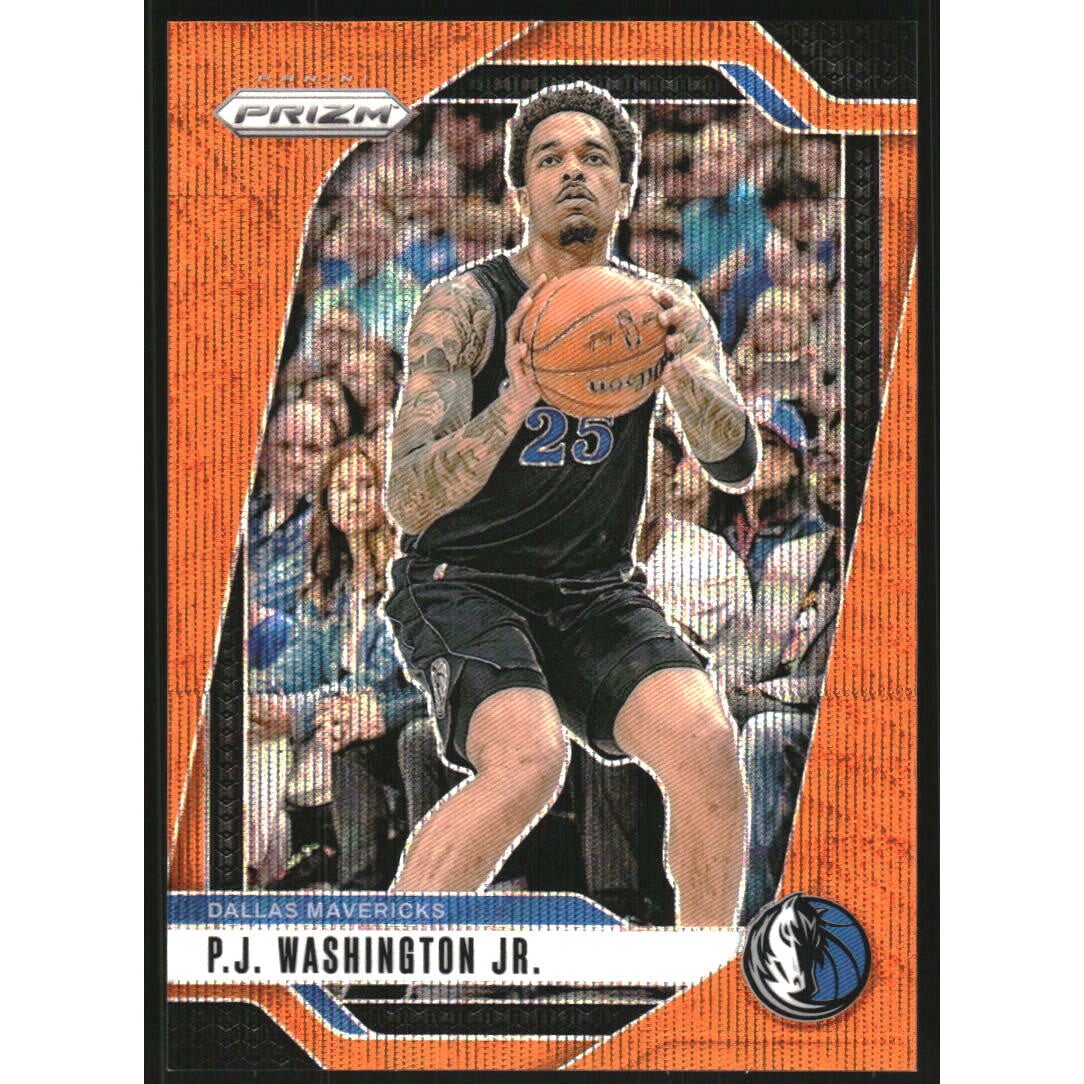 2024-25 Panini Prizm Prizms Orange Wave #174 P.J. Washington Jr.. rookie card picture