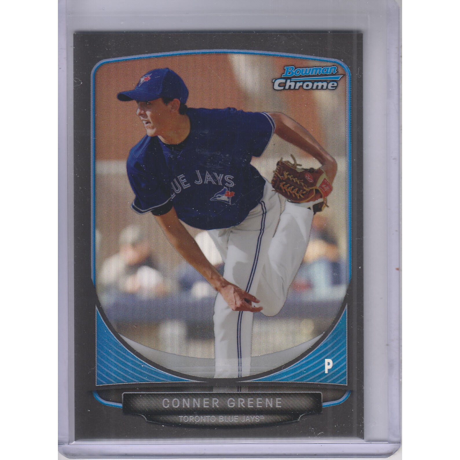 2013 Bowman Chrome Draft Draft Picks Black Refractors #BDPP64 Conner Greene. rookie card picture