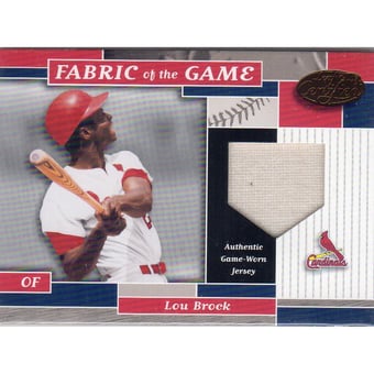 2002 Leaf Certified Fabric of the Game #39BA Lou Brock/5