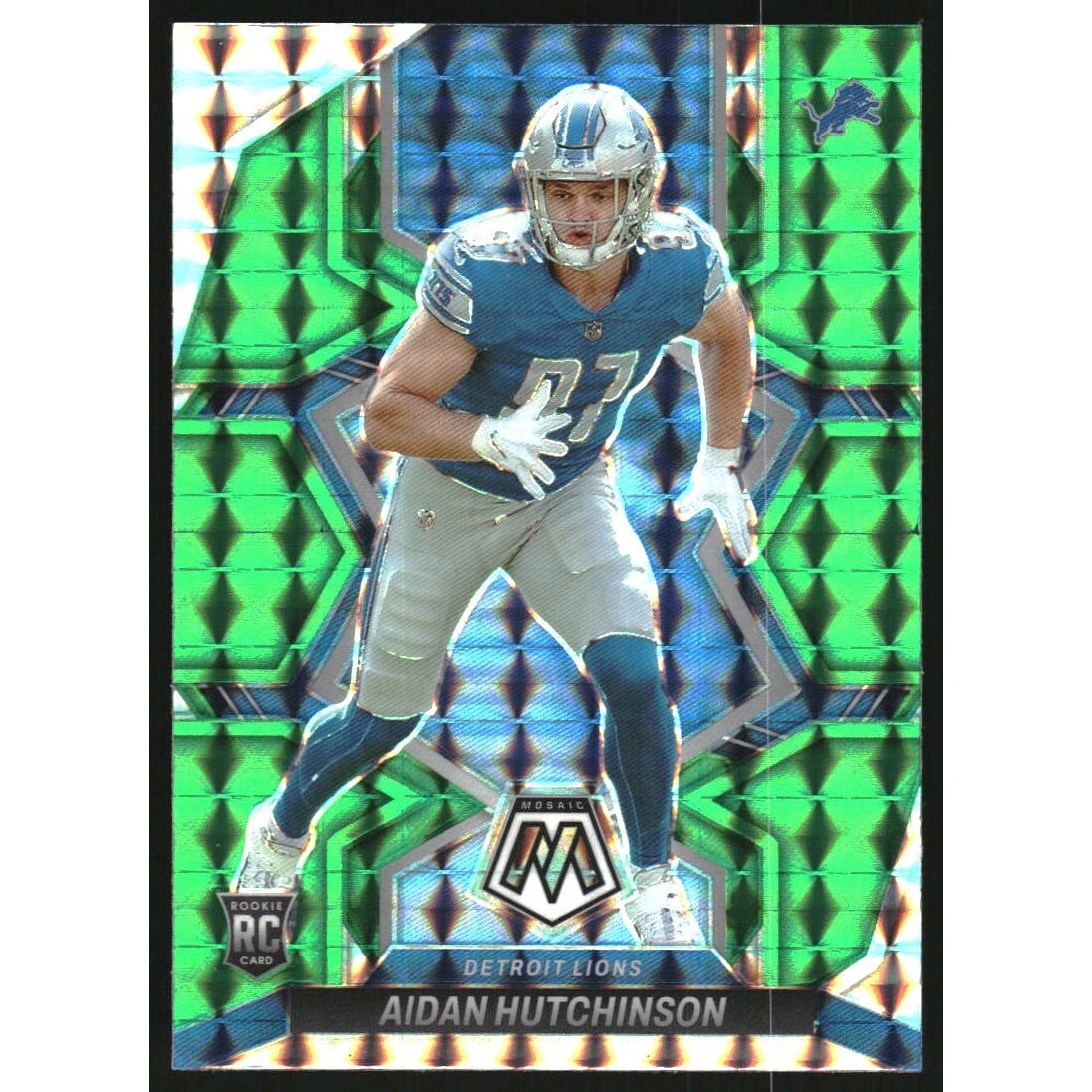 2022 Panini Mosaic Mosaic Green #320 Aidan Hutchinson. rookie card picture