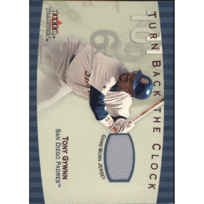 2001 Fleer Tradition Turn Back the Clock Game Jersey #TBC14 Tony Gwynn. rookie card picture