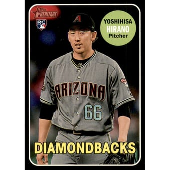 2018 Topps Heritage Black Border #512 Yoshihisa Hirano