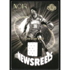 2021-22 Panini Noir Newsreels Jerseys Prime #15 Christian Wood/25