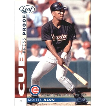 2002 Leaf Press Proofs Platinum #116 Moises Alou