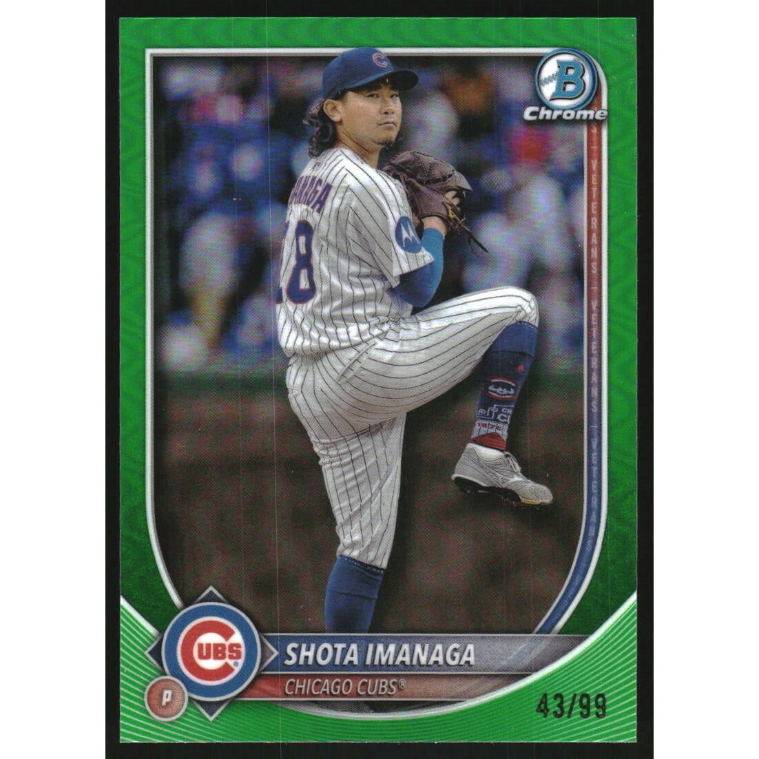 2025 Bowman Chrome Green Refractors #19 Shota Imanaga. rookie card picture