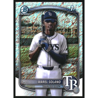 2025 Bowman Chrome Prospects Shimmer Refractors #BCP225 Warel Solano