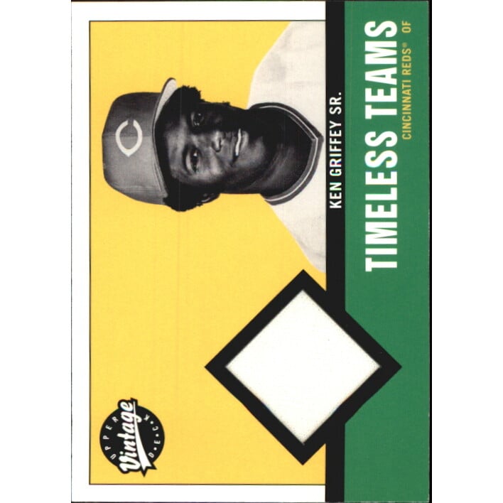 2001 Upper Deck Vintage Timeless Teams #CIKG Ken Griffey Sr. Jsy. rookie card picture