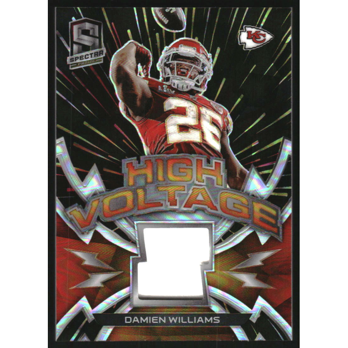 2020 Panini Spectra High Voltage Materials Hyper #8 Damien Williams. rookie card picture