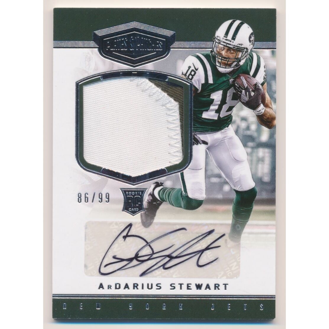 2017 Panini Plates and Patches #227 ArDarius Stewart JSY AU/99 RC. rookie card picture