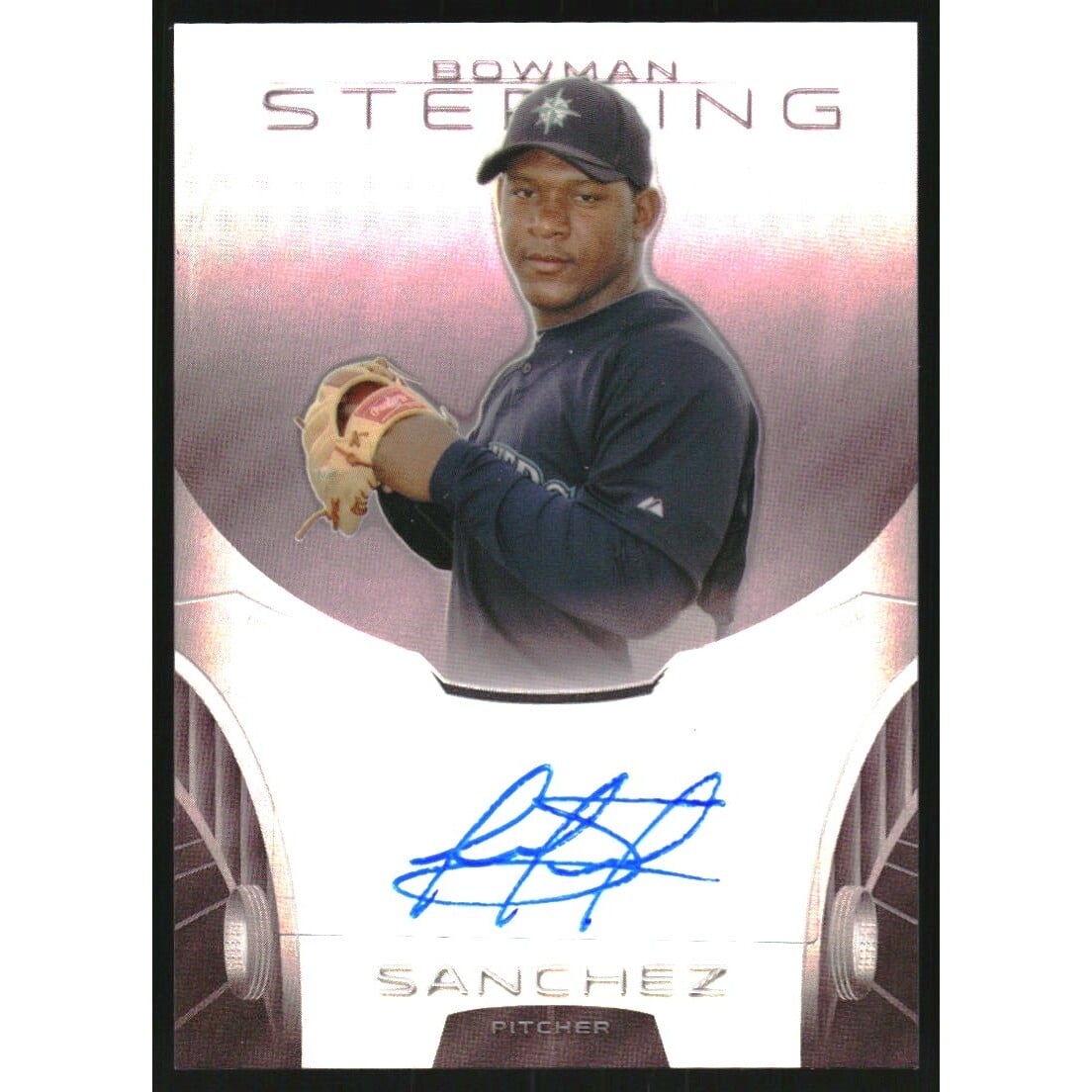 2013 Bowman Sterling Prospect Autographs Ruby Refractors #VS Victor Sanchez. rookie card picture