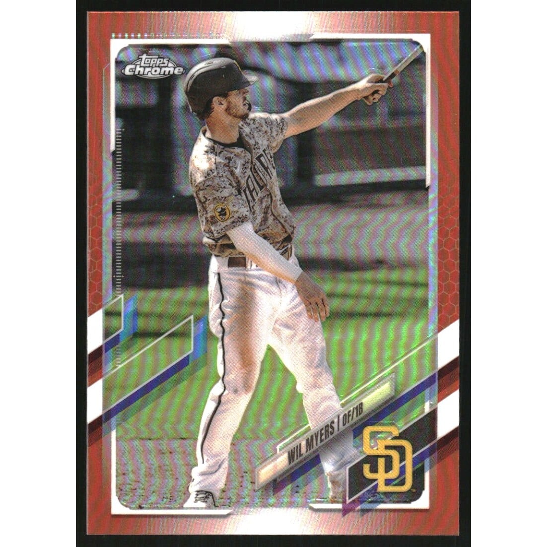 2021 Topps Chrome Orange Refractors #217 Wil Myers. rookie card picture