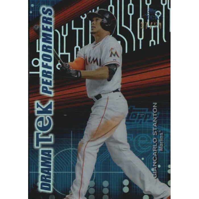2015 Topps High Tek DramaTEK Performers #DTPGS Giancarlo Stanton. rookie card picture
