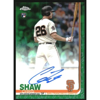2019 Topps Chrome Rookie Autographs Green Refractors #RACS Chris Shaw