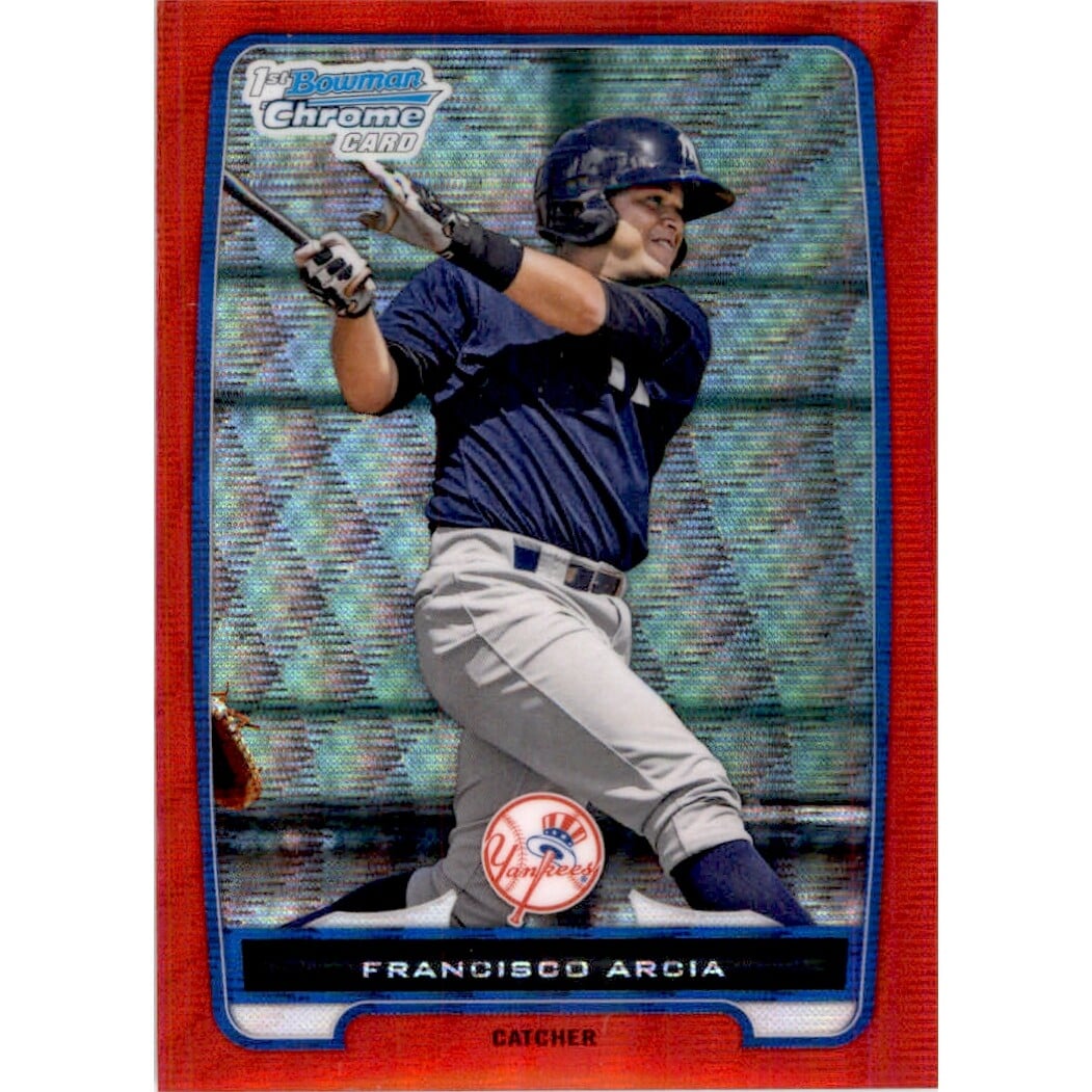 2012 Bowman Chrome Prospects Red Wave Refractors #BCP174 Francisco Arcia. rookie card picture