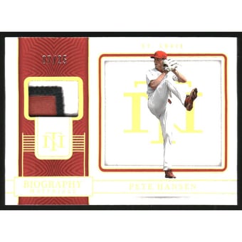 2023 Panini National Treasures Biography Materials Holo Gold #19 Pete Hansen