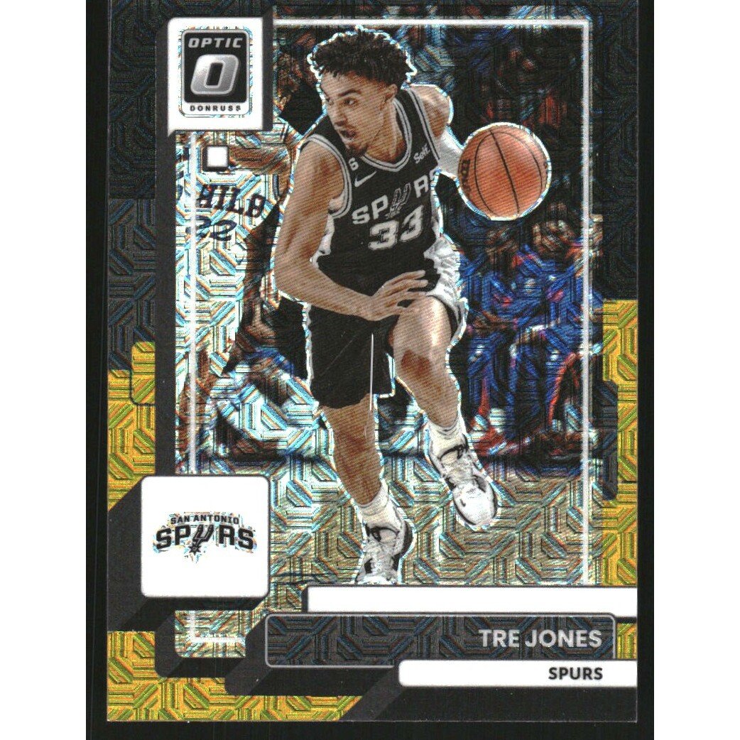 2022-23 Donruss Optic Choice Black Gold #199 Tre Jones. rookie card picture