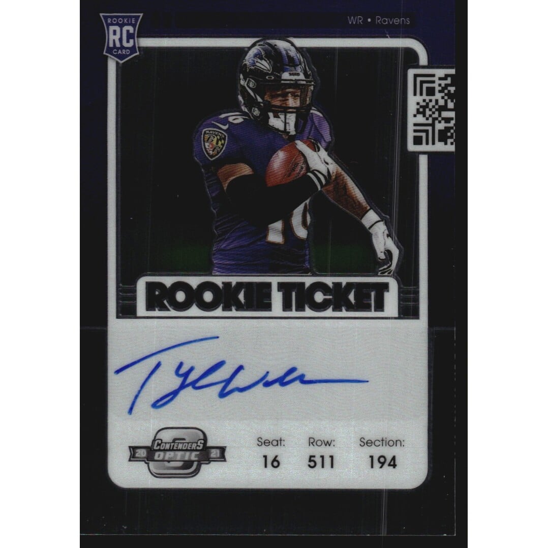2021 Panini Contenders Optic #136 Tylan Wallace AU. rookie card picture