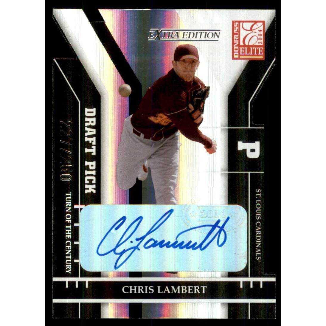 2004 Donruss Elite Extra Edition Signature Turn of the Century #299 Chris Lambert DP/250. rookie card picture