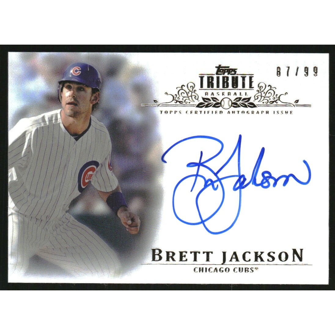 2013 Topps Tribute Autographs #BJ Brett Jackson. rookie card picture