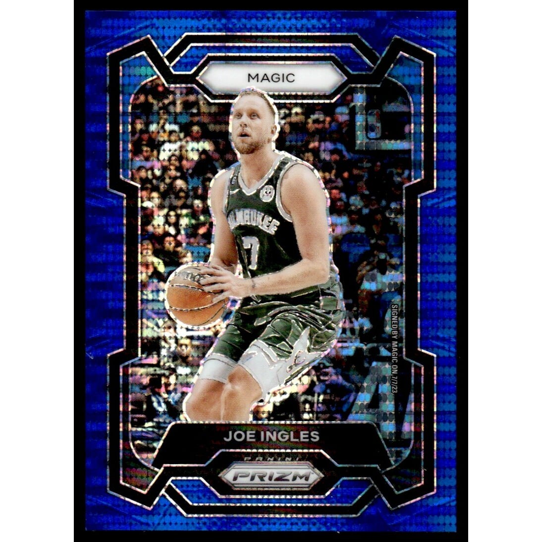 2023-24 Panini Prizm Prizms Blue Seismic #296 Joe Ingles. rookie card picture