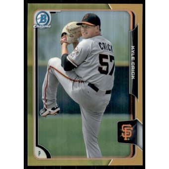 2015 Bowman Chrome Draft Gold Refractors #90 Kyle Crick