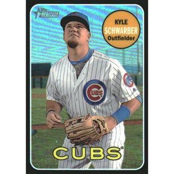 2018 Topps Heritage Chrome Black Refractors #THC268 Kyle Schwarber