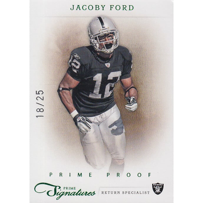2011 Prime Signatures Prime Proof Green #78 Jacoby Ford