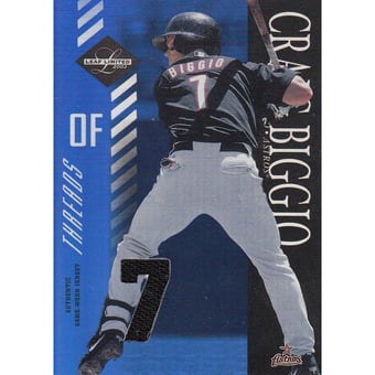 2003 Leaf Limited Threads Number #62 Craig Biggio A/7