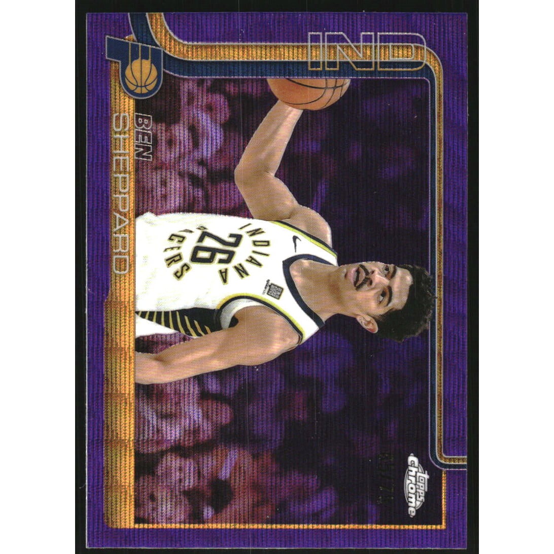 2025-26 Topps Chrome Purple Wave Refractors #94 Ben Sheppard. rookie card picture