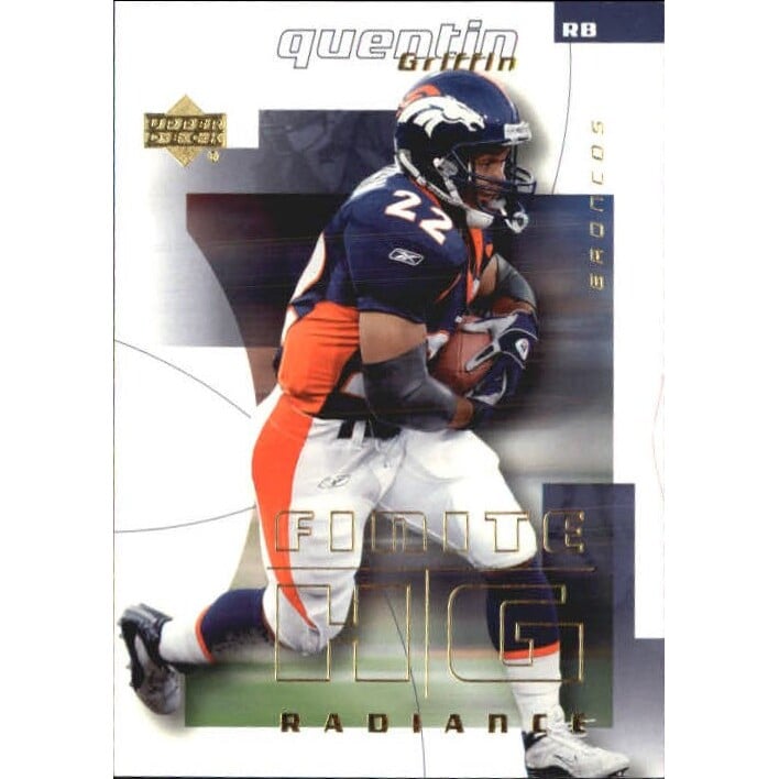 2004 Upper Deck Finite HG Radiance #28 Quentin Griffin. rookie card picture