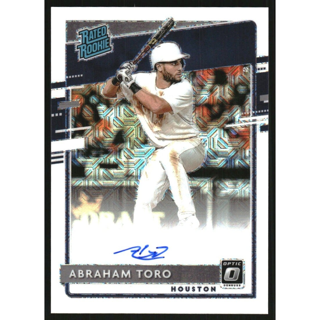 2020 Donruss Optic Rated Rookies Signatures White Mojo #44 Abraham Toro/99. rookie card picture
