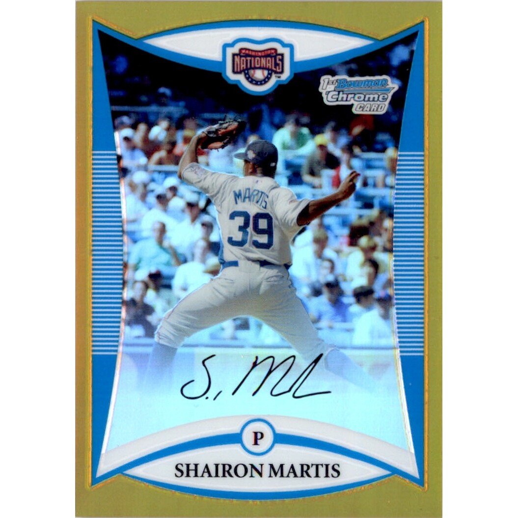 2008 Bowman Chrome Draft Prospects Gold Refractors #BDPP70 Shairon Martis FG. rookie card picture