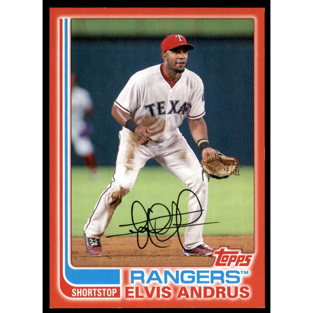 2017 Topps Archives Red #113 Elvis Andrus. rookie card picture