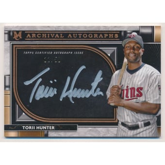 2021 Topps Museum Collection Archival Autographs Copper #AATHU Torii Hunter