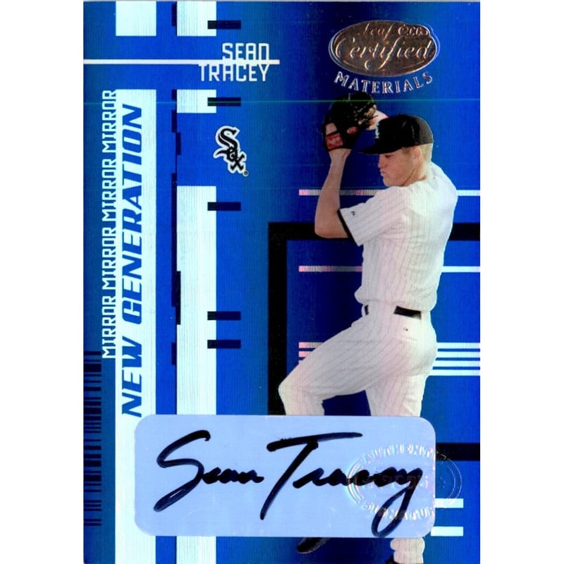 2005 Leaf Certified Materials Mirror Autograph Blue #239 Sean Tracey NG/25