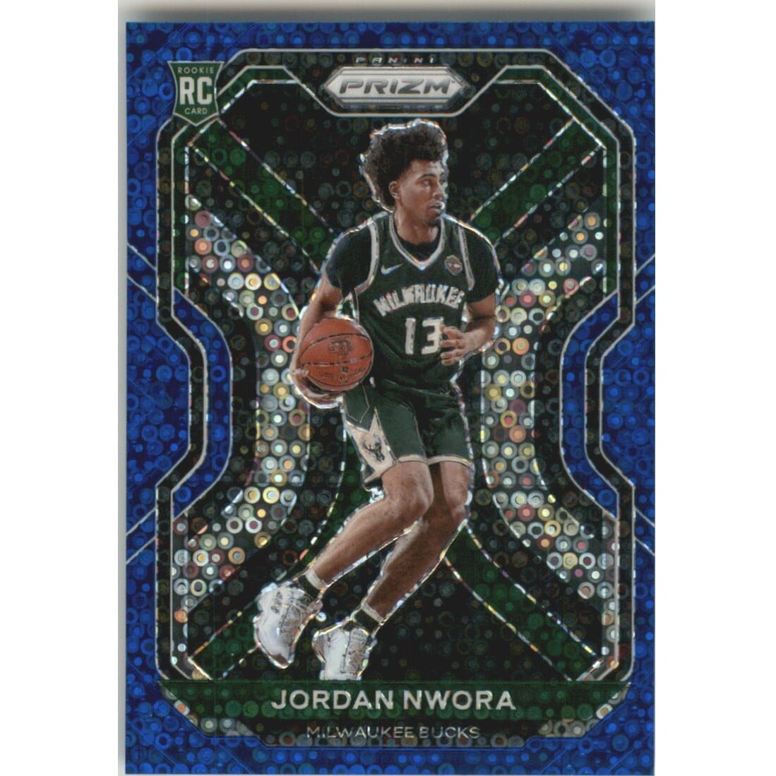 2020-21 Panini Prizm Prizms Fast Break Blue #273 Jordan Nwora. rookie card picture