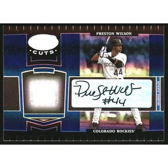 2004 Leaf Certified Cuts Marble Signature Blue #72 Preston Wilson/75