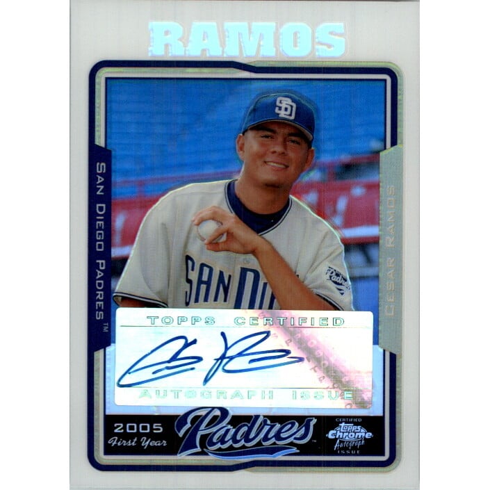2005 Topps Chrome Update Refractors #236 Cesar Ramos FY AU. rookie card picture