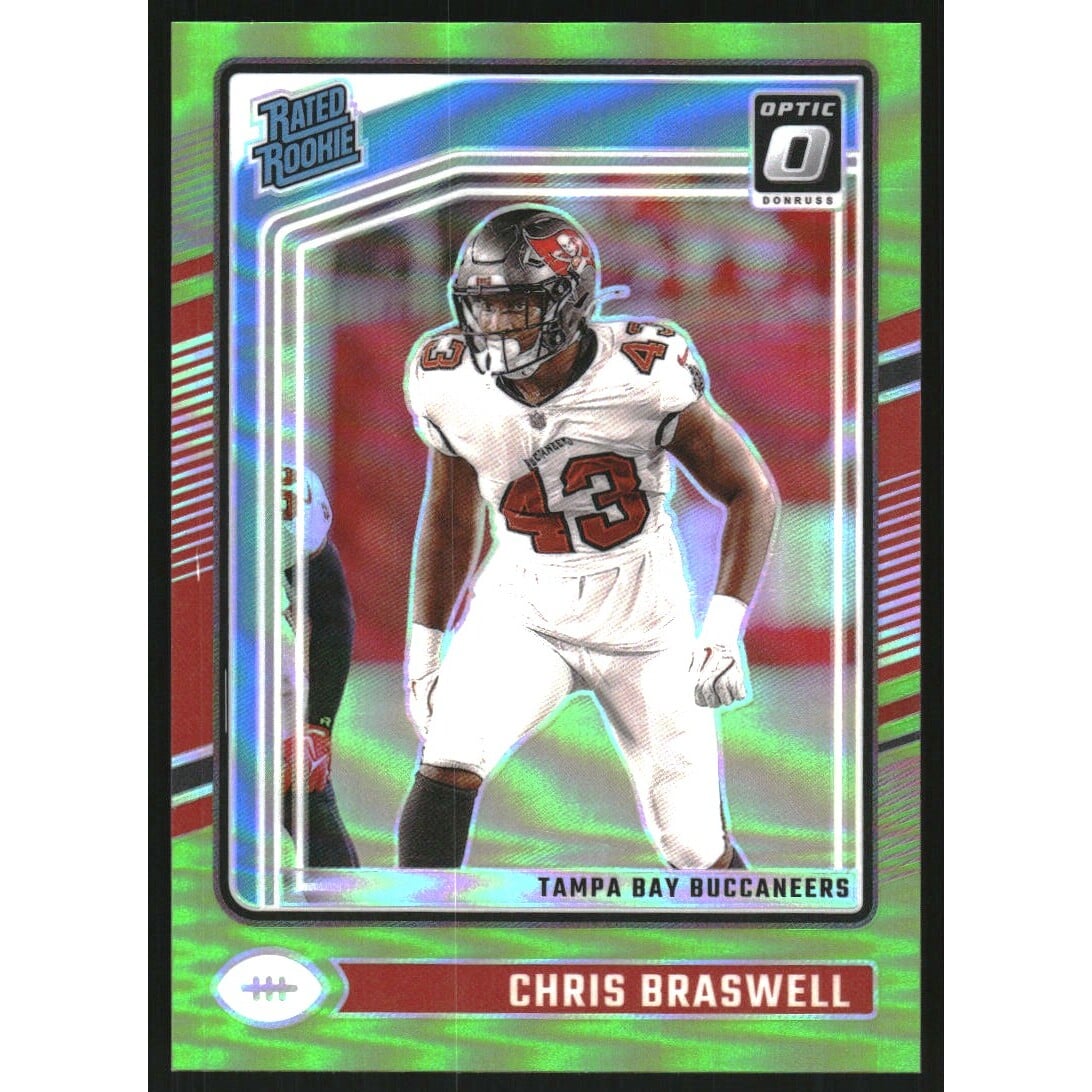 2024 Donruss Optic Lime Green #220 Chris Braswell RR. rookie card picture