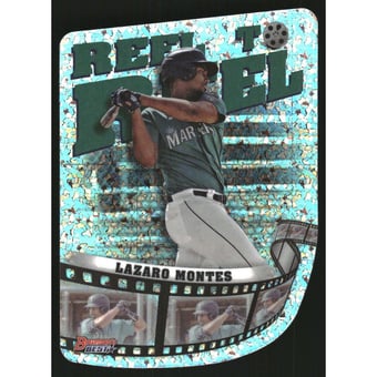2023 Bowman's Best Reel to Reel Die Cut Mini Diamond Refractors #RR26 Lazaro Montes