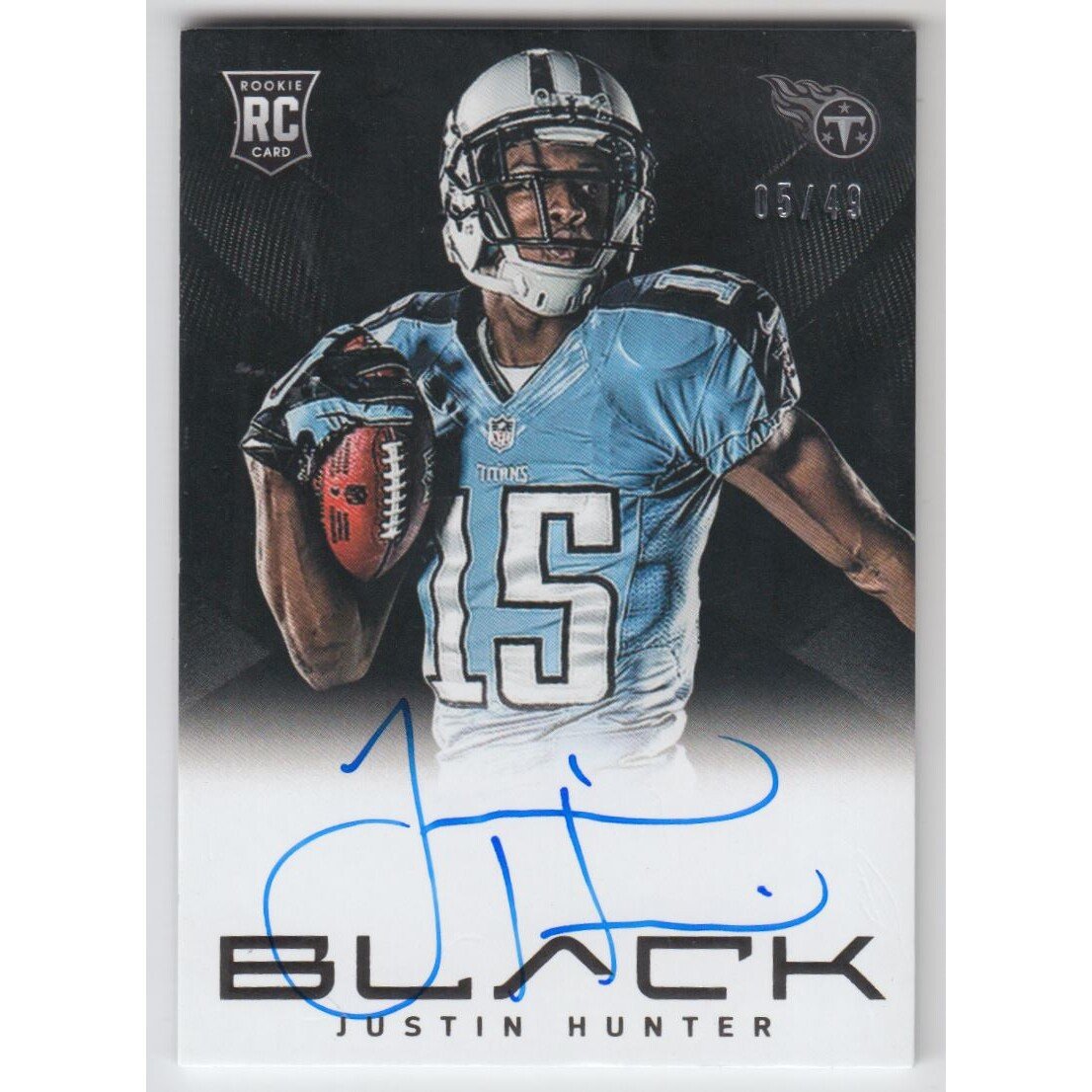 2013 Panini Black #216 Justin Hunter AU/49 RC. rookie card picture