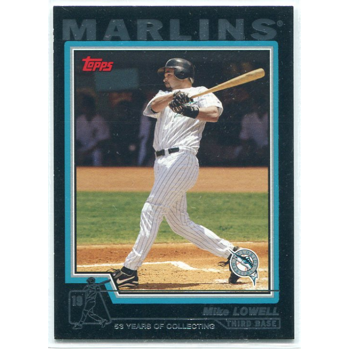2004 Topps Black #55 Mike Lowell. rookie card picture