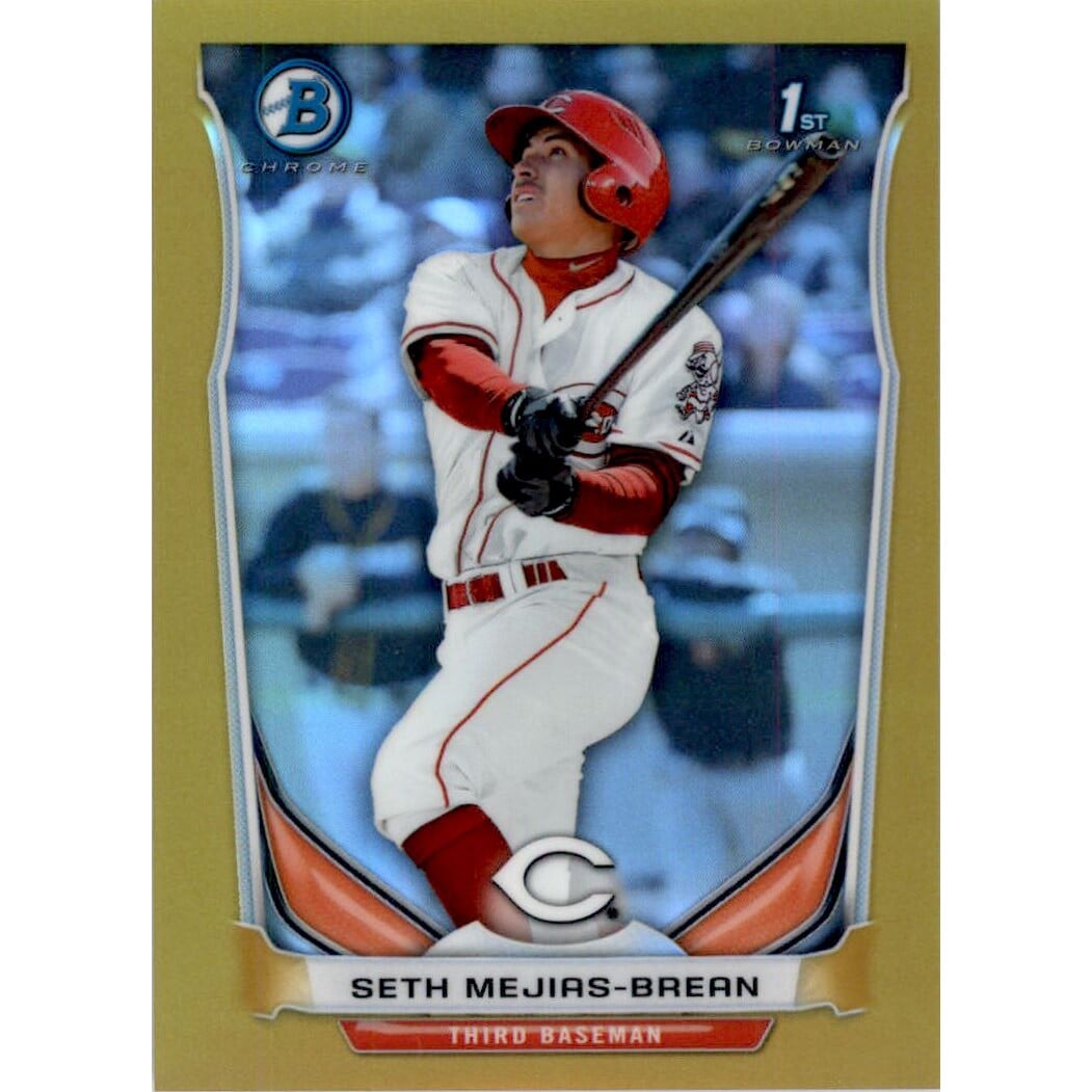 2014 Bowman Chrome Prospects Gold Refractors #BCP104 Seth Mejias-Brean. rookie card picture