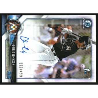 2018 Bowman Chrome Draft Autographs Refractors #CDAOJ Osiris Johnson/499
