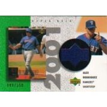 2002 UD Authentics Reverse Negative Jerseys 350 #RAR Alex Rodriguez