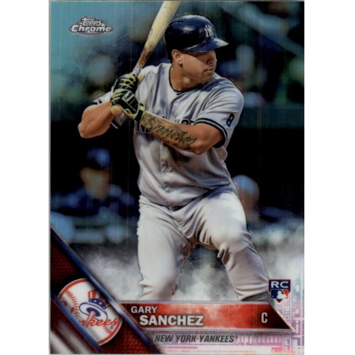 2016 Topps Chrome Refractors #143 Gary Sanchez. rookie card picture