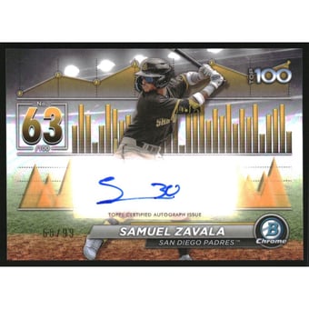 2024 Bowman Chrome Scouts Top 100 Autographs #BTPA63 Samuel Zavala