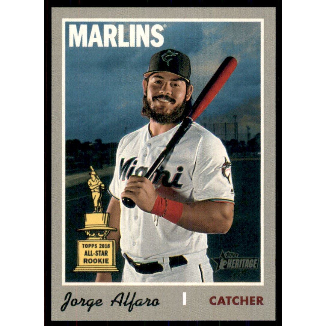 2019 Topps Heritage Traded Variations #527 Jorge Alfaro. rookie card picture